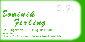 dominik firling business card
